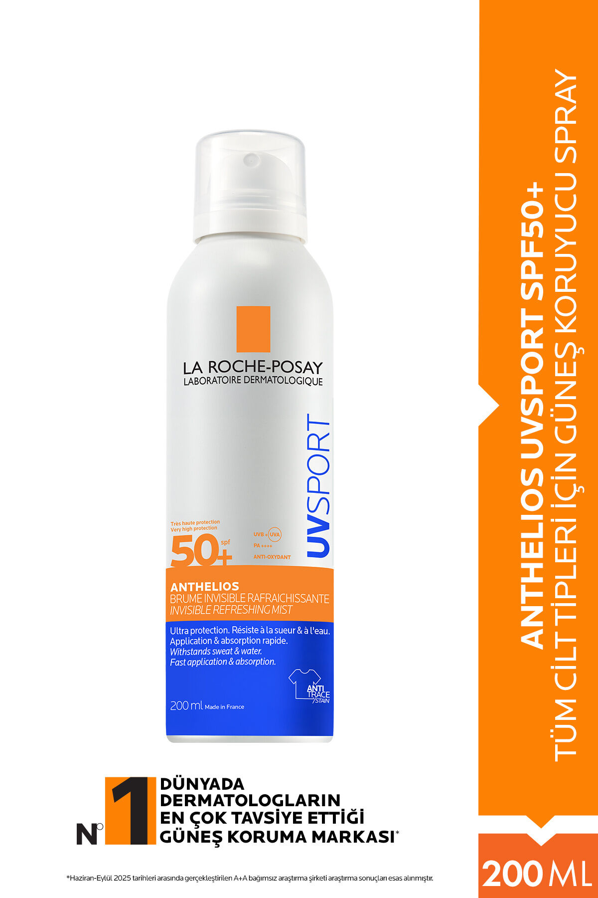 Anthelios UVSPORT SPF50+ Ultra Güçlü Güneş Koruyucu SPRAY 200 ml