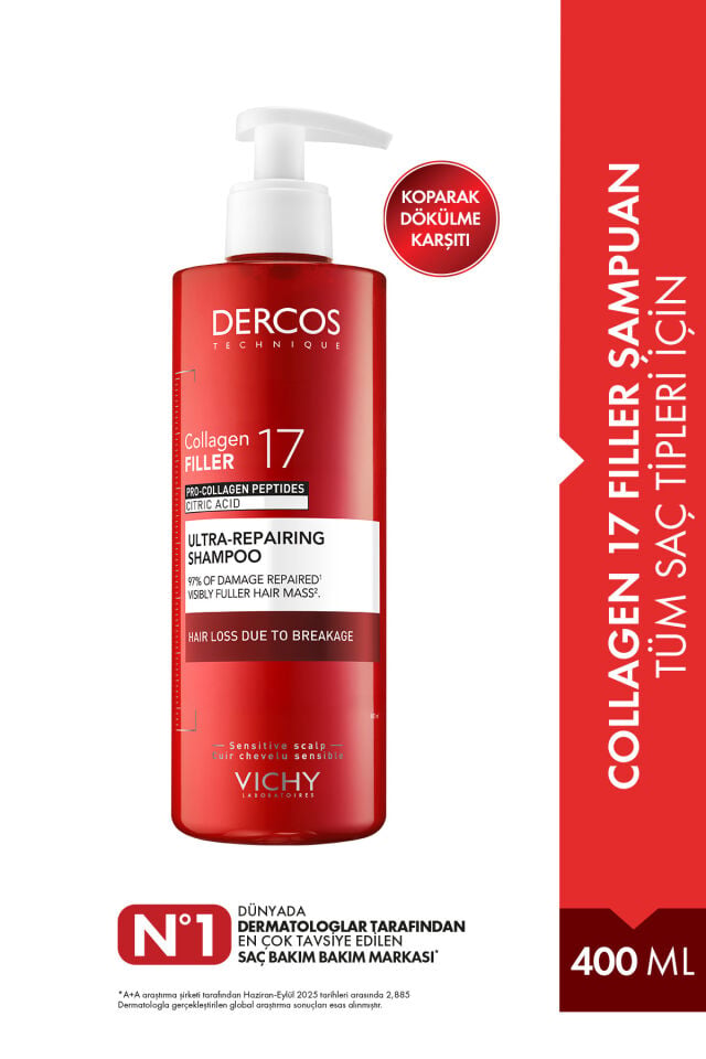 Dercos Collagen 17 Filler Tüm Saç Tipleri İçin Şampuan 400ml