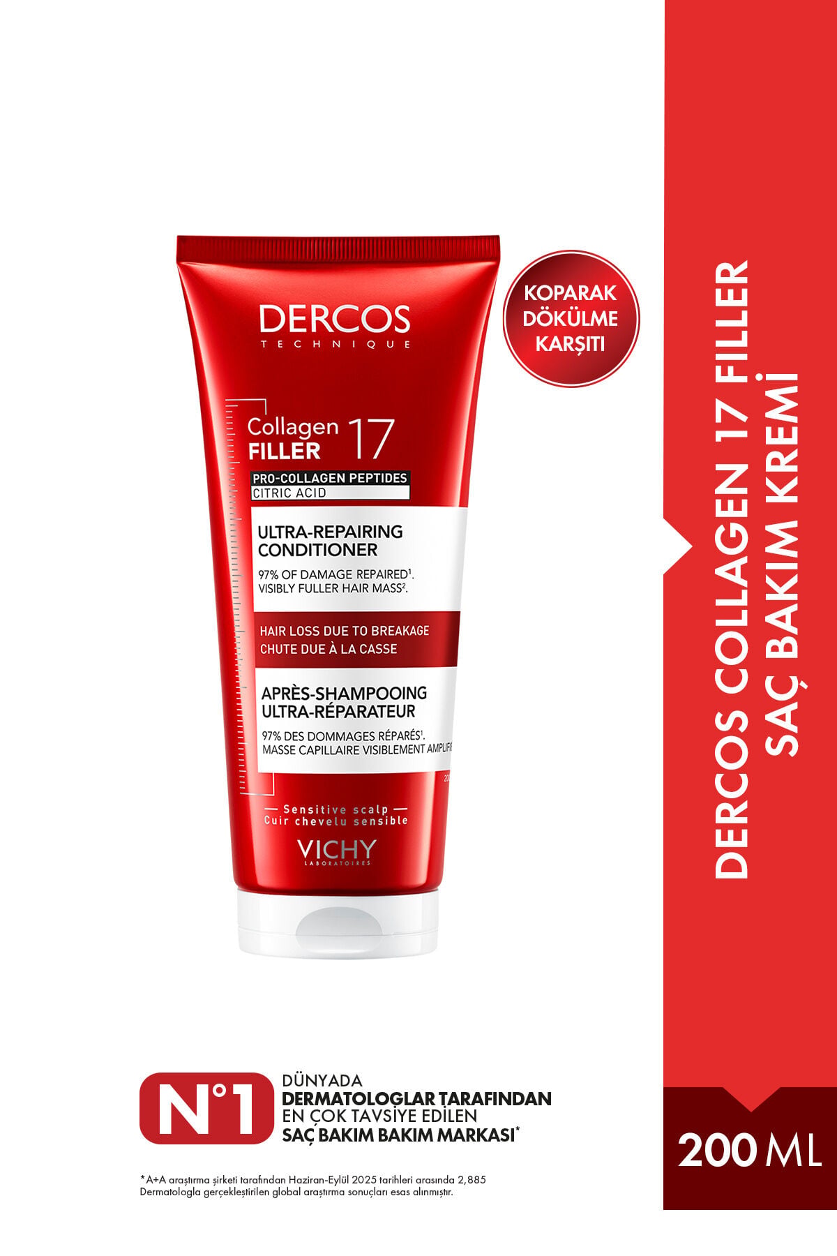 Dercos Collagen 17 Filler Saç Bakım Kremi 200ml