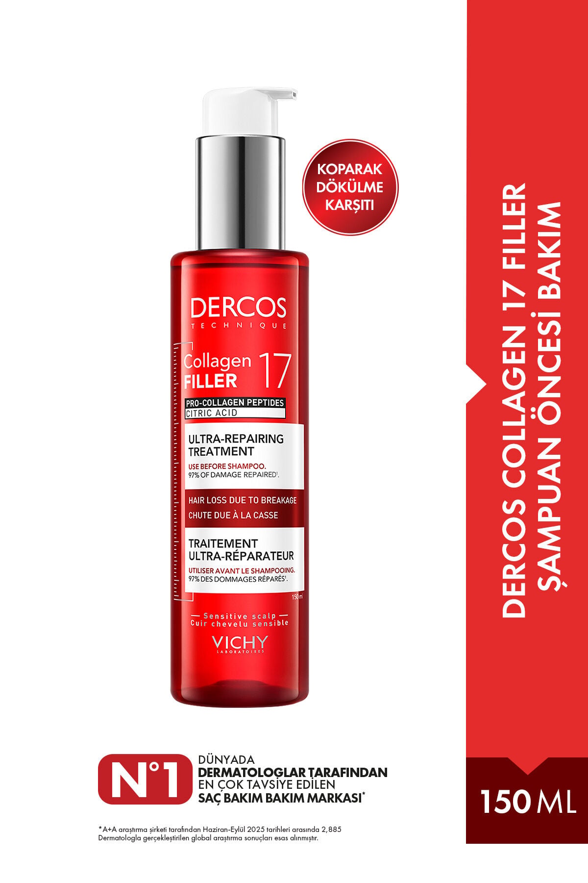 Dercos Collagen 17 Filler Şampuan Öncesi Bakım 150ml