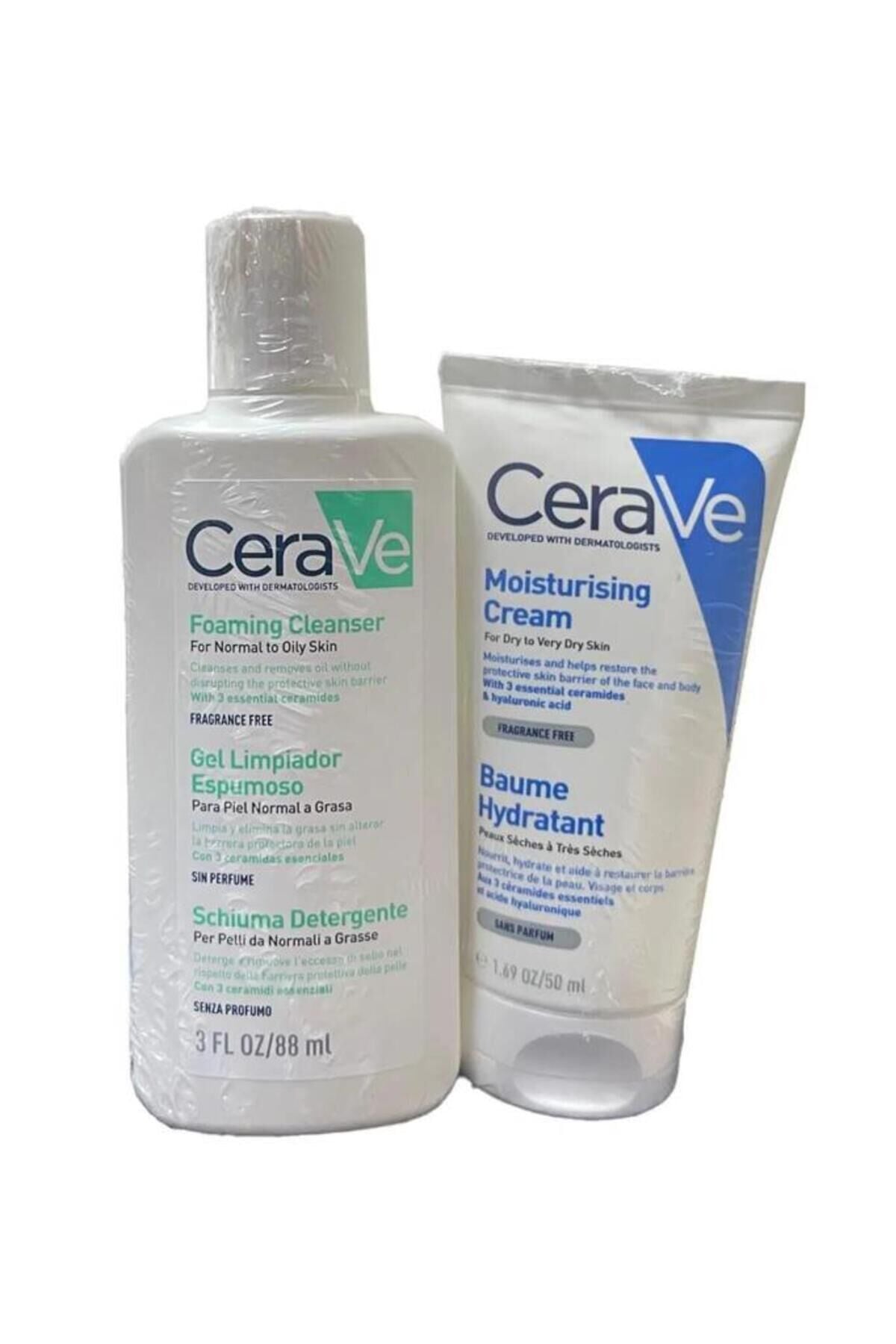 Set - Köpüren Cleanser 88 ml + Moisturising Cream Kuru ve Çok Kuru Ciltler İçin 50 ml
