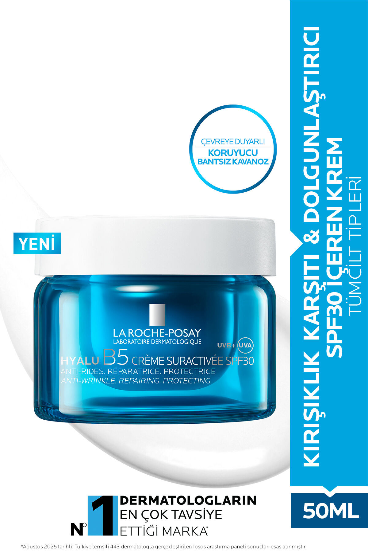 Tüm Cilt Tipleri İçin Kırışıklık Karşıtı & Dolgunlaştırıcı SPF30 Nemlendirici Krem 50 ml