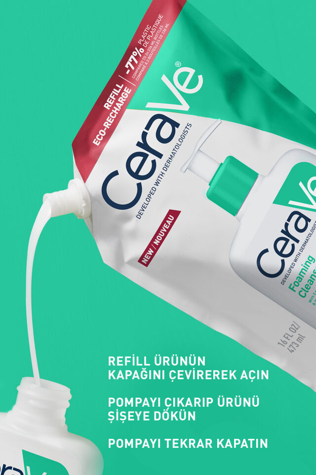 NORMAL-KARMA CİLTLER İÇİN NİASİNAMİD İÇERİKLİ KÖPÜREN TEMİZLEYİCİ REFILL YENİDEN DOLUM PAKETİ 473 ML