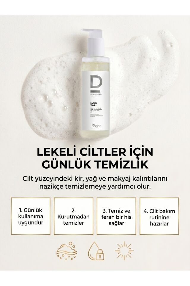 Be Bright Yüz Yıkama Jeli | Nemlendirici Yüz Temizleyicileri | Leke Karşıtı | 200 ml