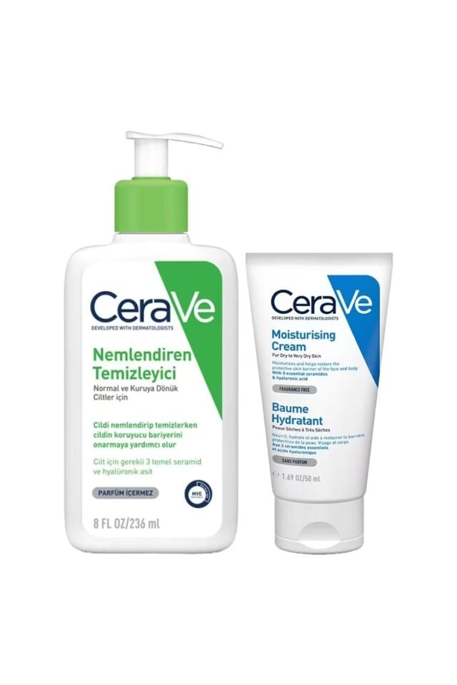 Nemlendiren Temizleyici 236 ml Nemlendirici Krem Kuru Ciltler Seramid ve Hyalüronik As