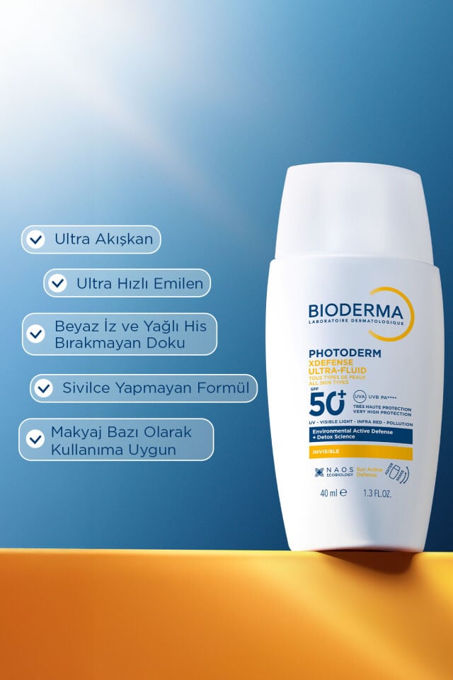 Photoderm XDefense SPF50+ Tüm Cilt Tipleri UVA/UVB Yüksek Korumalı Renkli Güneş Kremi Light 40ML