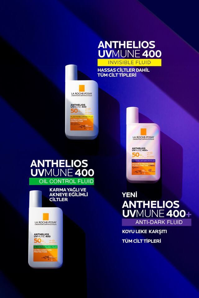 Anthelios Uvmune Anti Dark Spots Fluid Lekeli Ciltler İçin Yüksek Koruma SPF50+ Yüz Güneş Kremi 50ML