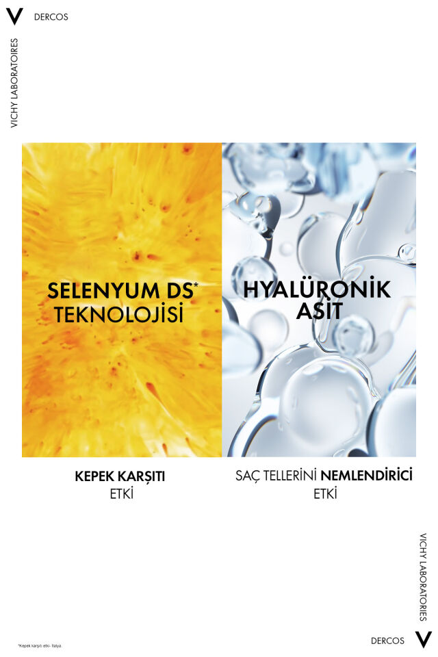 Dercos Hyalüronik Asit İçeren Kepek Karşıtı & Nemlendirici 2'si 1 Arada Şampuan 390 ml