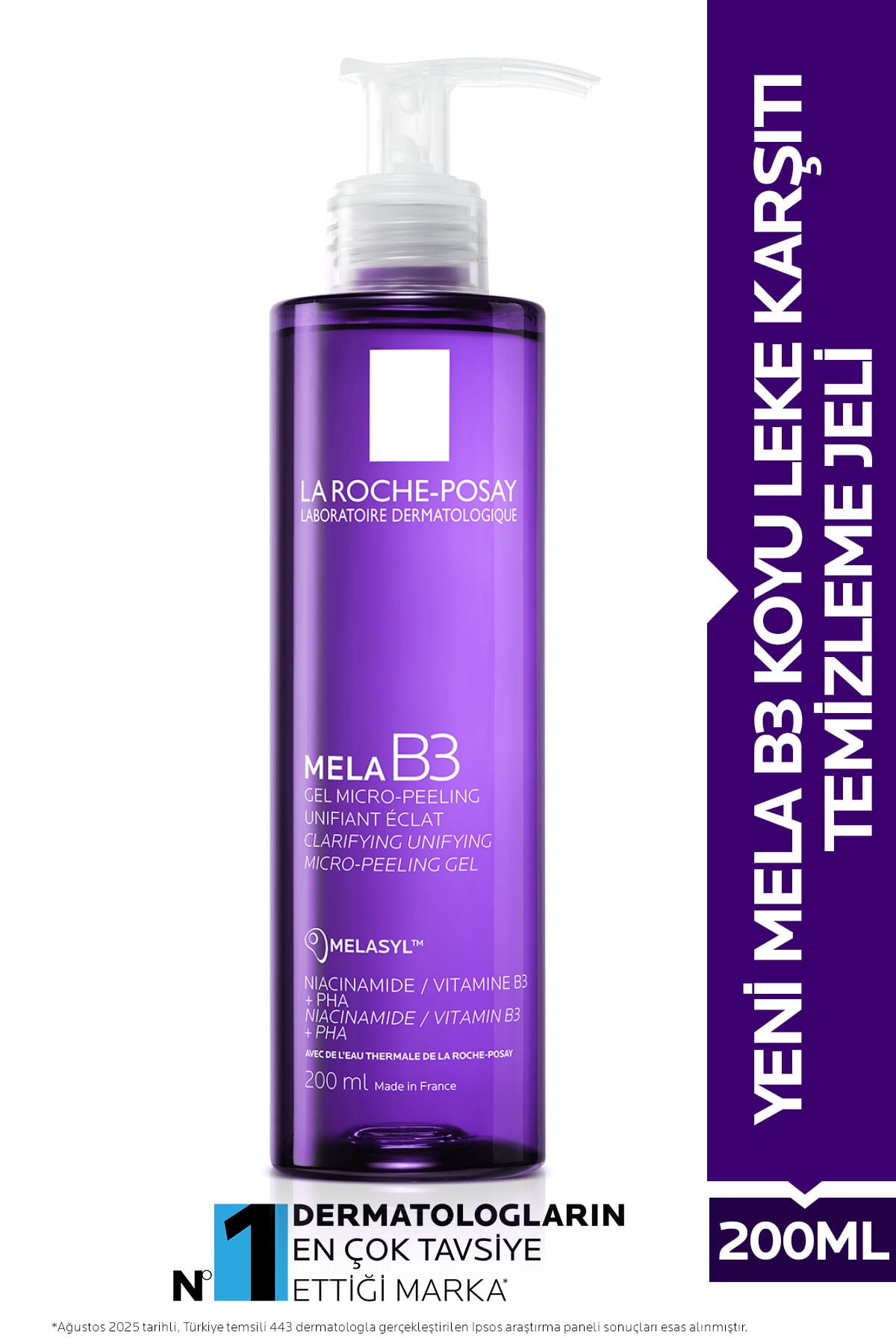 Mela B3 Koyu Leke Karşıtı Peeling Etkili Yüz Temizleme Jeli, 200 ml