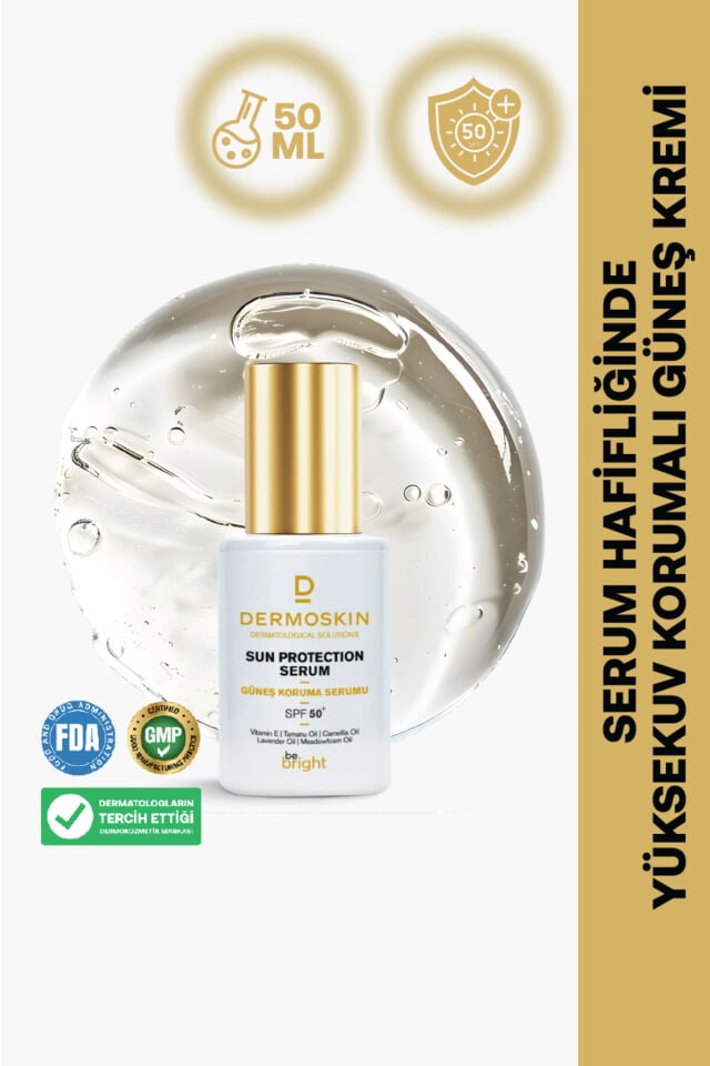 Be Bright Güneş Koruma Serumu SPF 50+ | Yüz Nemlendirici Güneş Koruyucu | UVA & UVB | 30 m