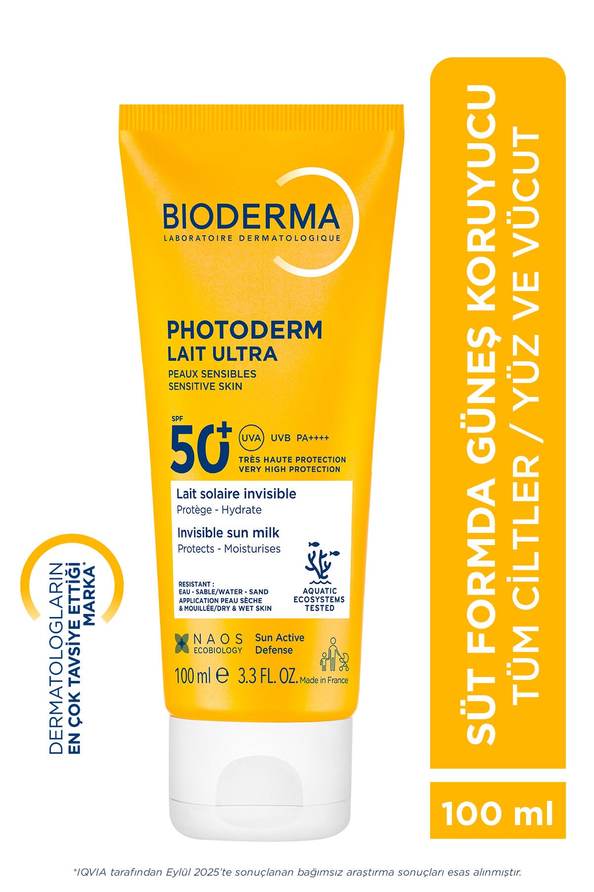 Photoderm Lait Ultra SPF50+ Tüm Ciltler İçin Yüksek Korumalı Süt Formda Güneş Kremi 100 ML