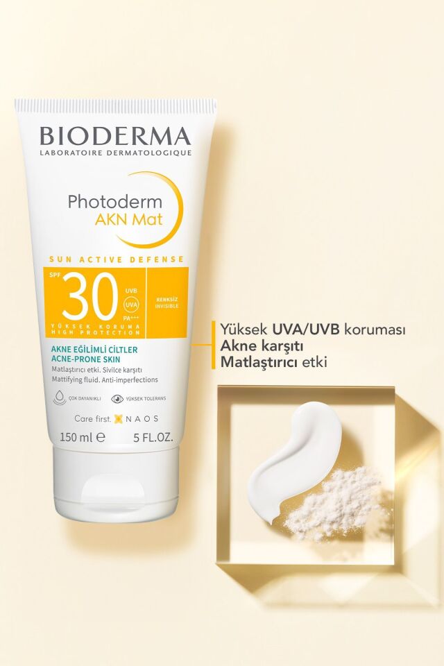 Photoderm AKN Mat SPF30 Yağlı & Akne Eğilimli Ciltler Sivilce Karşıtı Güneş Kremi 150 ML