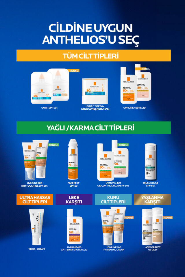 Anthelios Oil Correct Spf+50 Yağlı Ve Akneye Eğilimli Ciltler Için Yüz Güneş Kremi 33