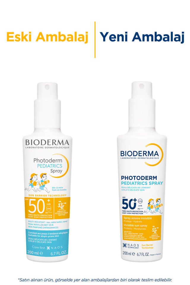 Photoderm Pediatrics Spray SPF50+ Antioksidan Etkili Yüksek Korumalı Çocuk Güneş Spreyi 200 ML