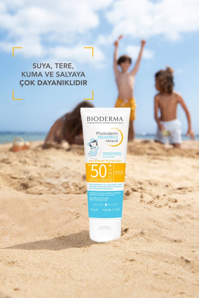 Photoderm Pediatrics Mineral SPF50+ E Vitamini İçeren Çok Yüksek Korumalı Bebek Güneş Kremi 50 Gr
