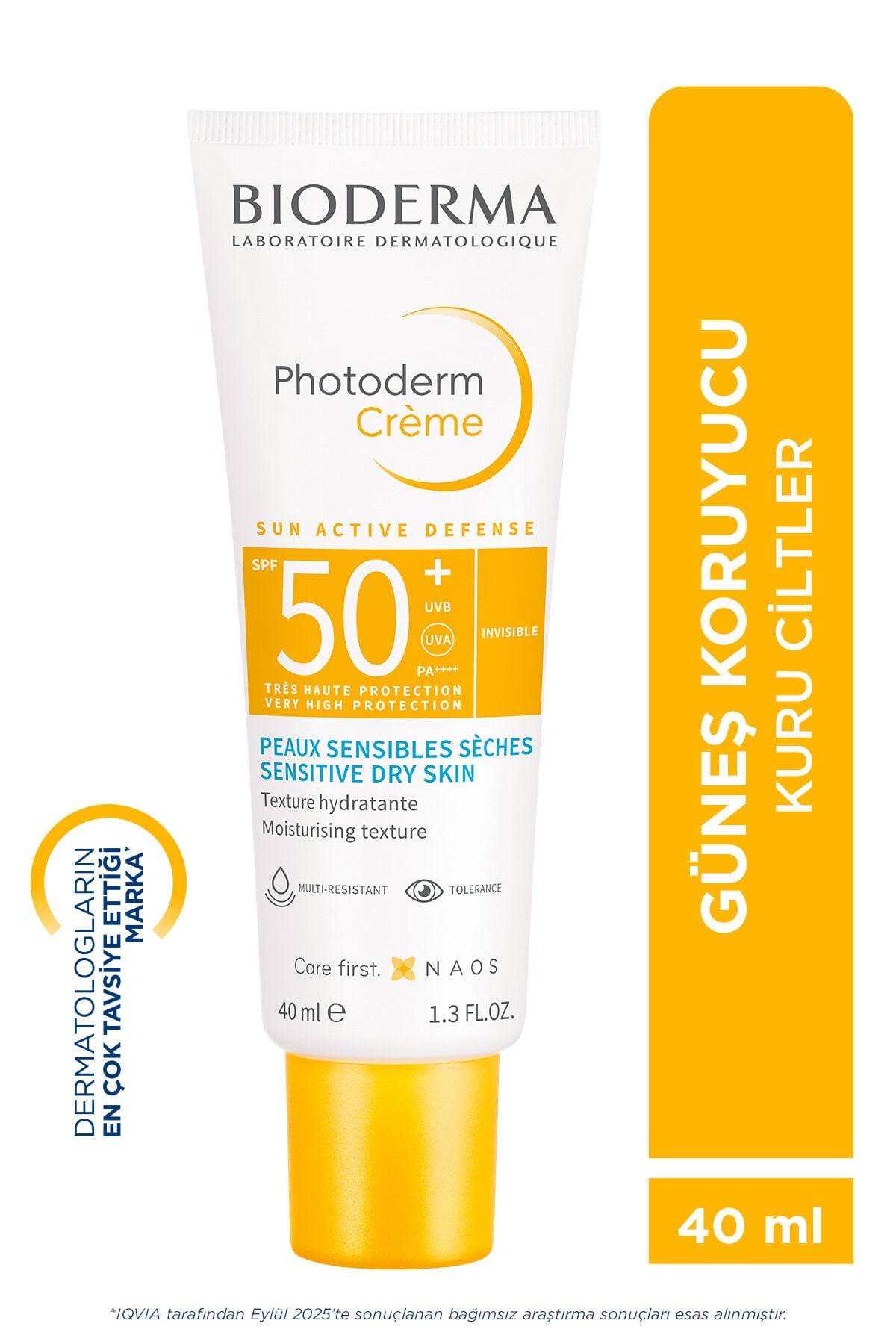 Photoderm Cream SPF50+ Kuru & Tüm Ciltler Çok Yüksek Korumalı Nemlendirici Yüz Güneş Kremi 40 ML
