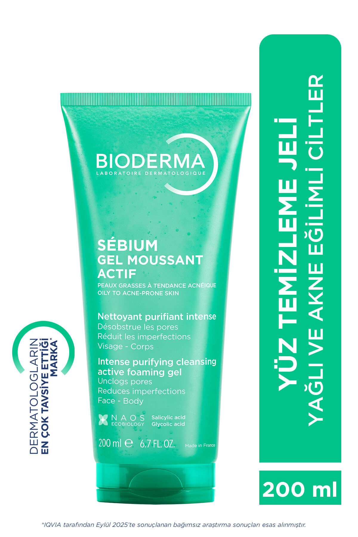 Sebium Foaming Gel Active Yağlı ve Akneli Cilt, Glikolik Asit Yoğun Arındırıcı Temizleme Jeli 200ml