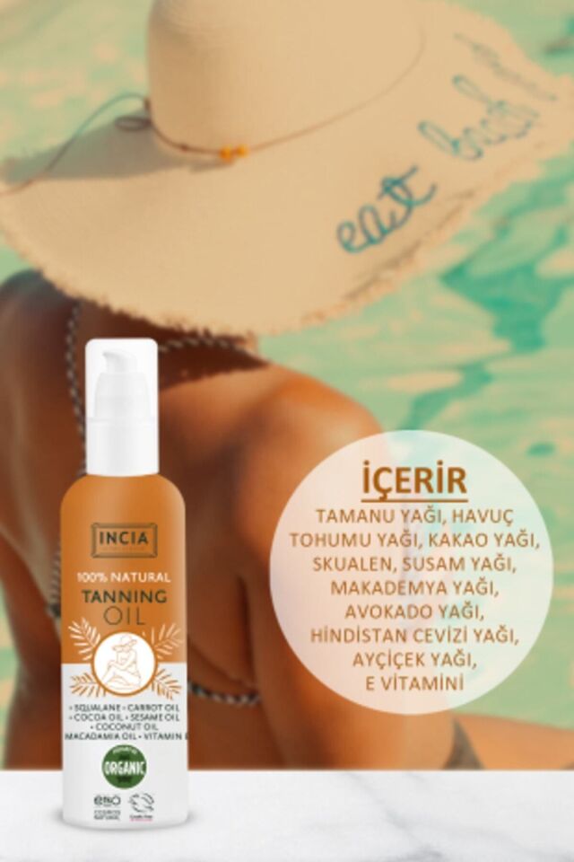 %100 Doğal Bronzlaştırıcı Yağ Organik Avokado Yağı Yoğun Bronzlaştırıcı Kakao Havuç Susam 150 ml