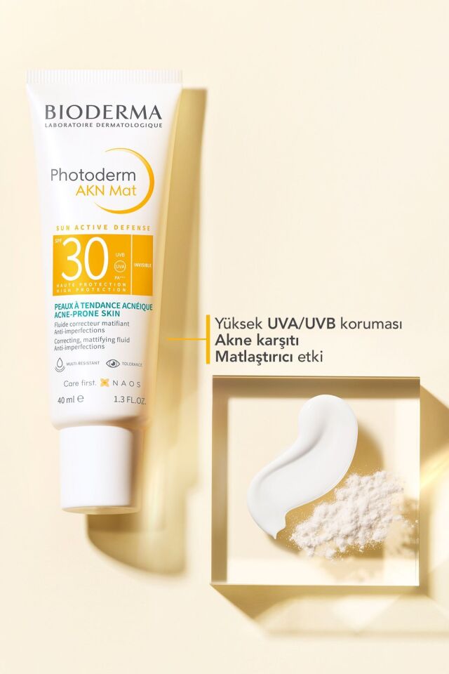 Photoderm AKN Mat SPF30 Yağlı Akne Eğilimli Ciltler Sivilce Karşıtı Güneş Kremi 40 ML