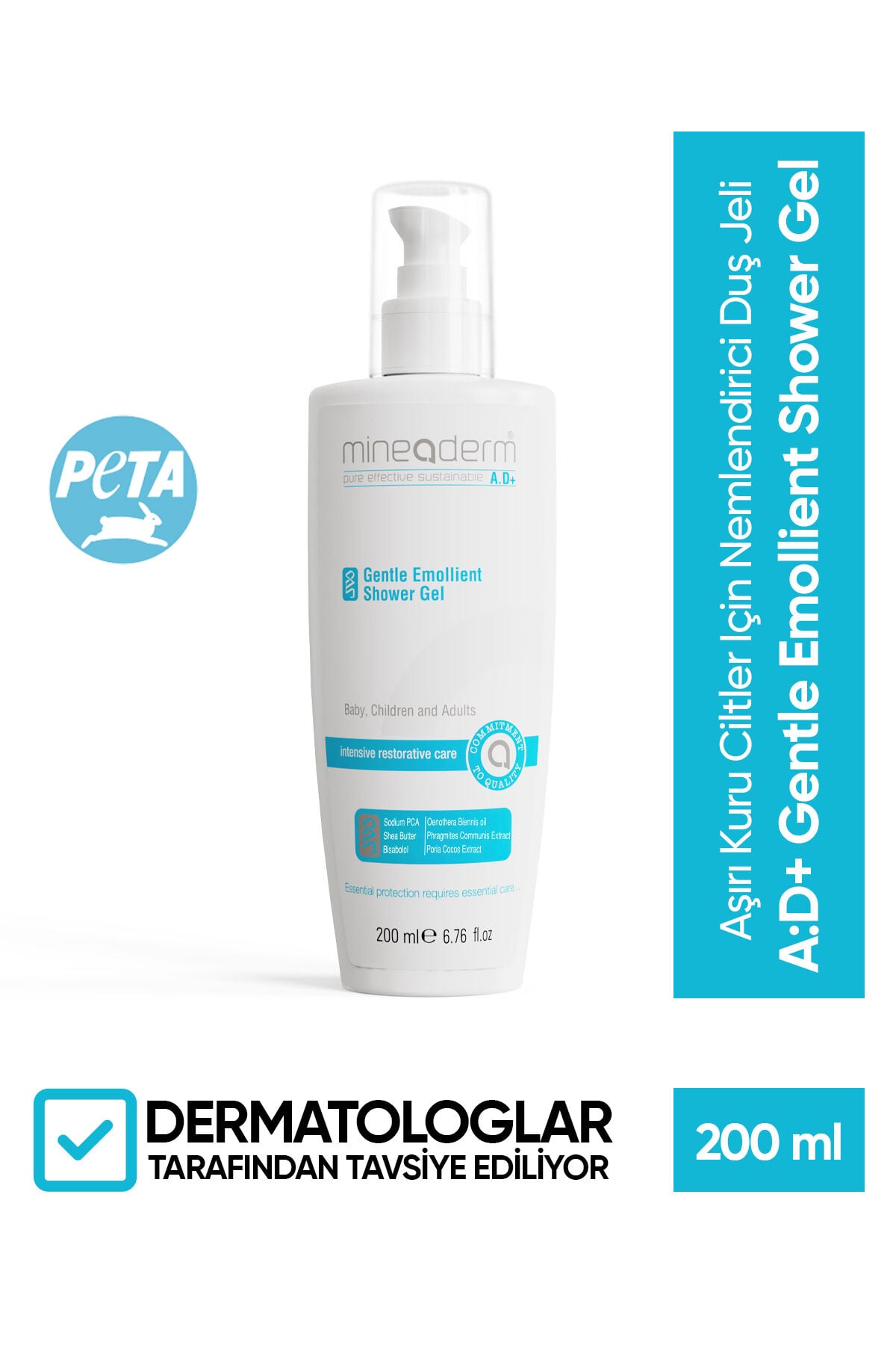 Gel Aşırı Kuru Ciltler Için Nemlendirici Duş Jeli/a.d+ Gentle Emollient Shower Gel