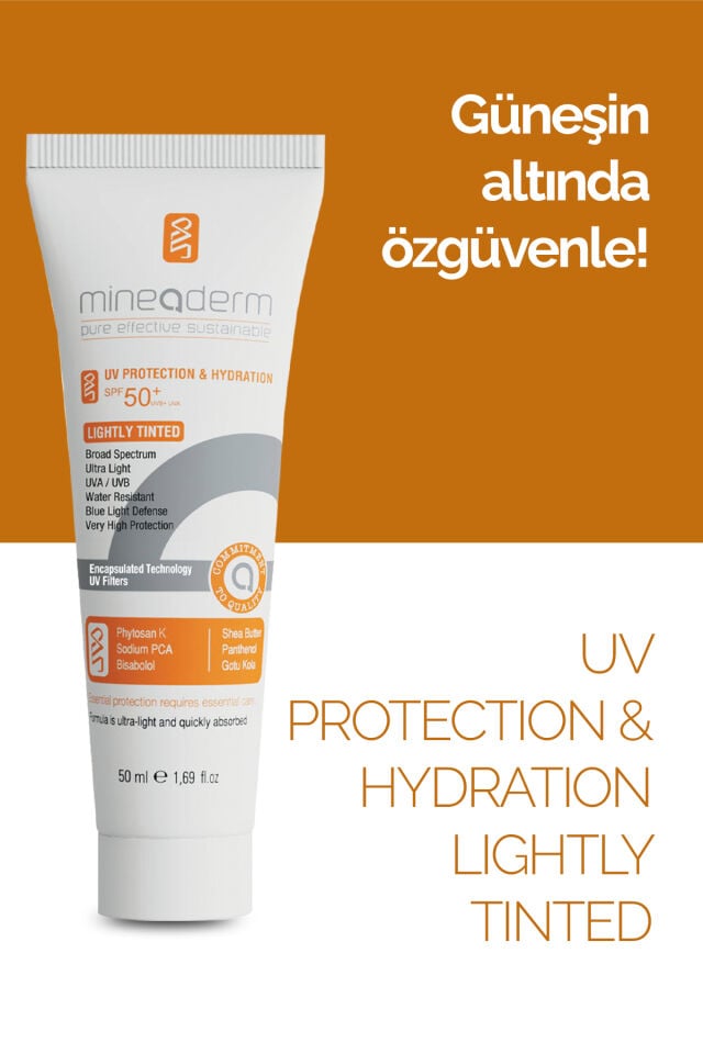 Karma Ve Normal Ciltler Için Renkli Güneş Koruyucu /uv Protection & Hydration Spf50+ Lightly Tinted