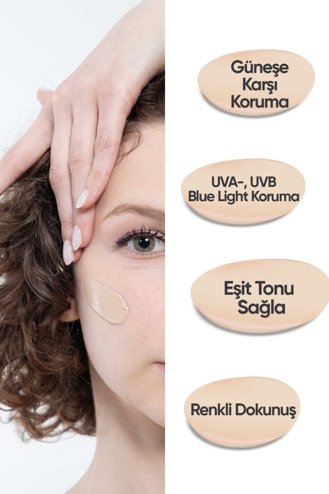 Karma Ve Normal Ciltler Için Renkli Güneş Koruyucu /uv Protection & Hydration Spf50+ Lightly Tinted