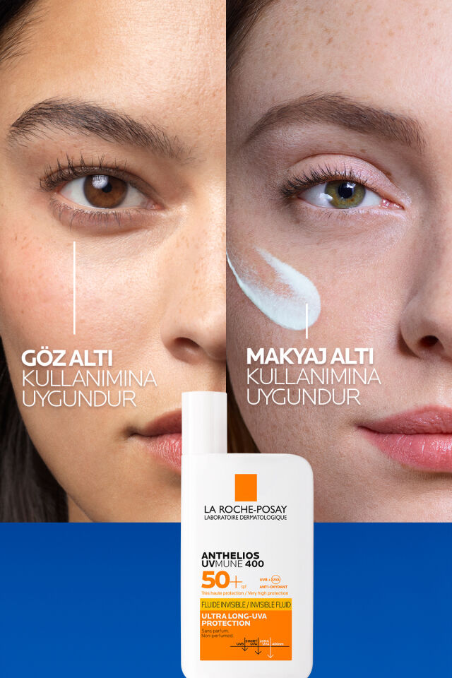 Anthelios Uvmune 400 Invisible Fluid Tüm Cilt Tipleri İçin Yüksek Koruma SPF50+ Yüz Güneş Kremi 50ML