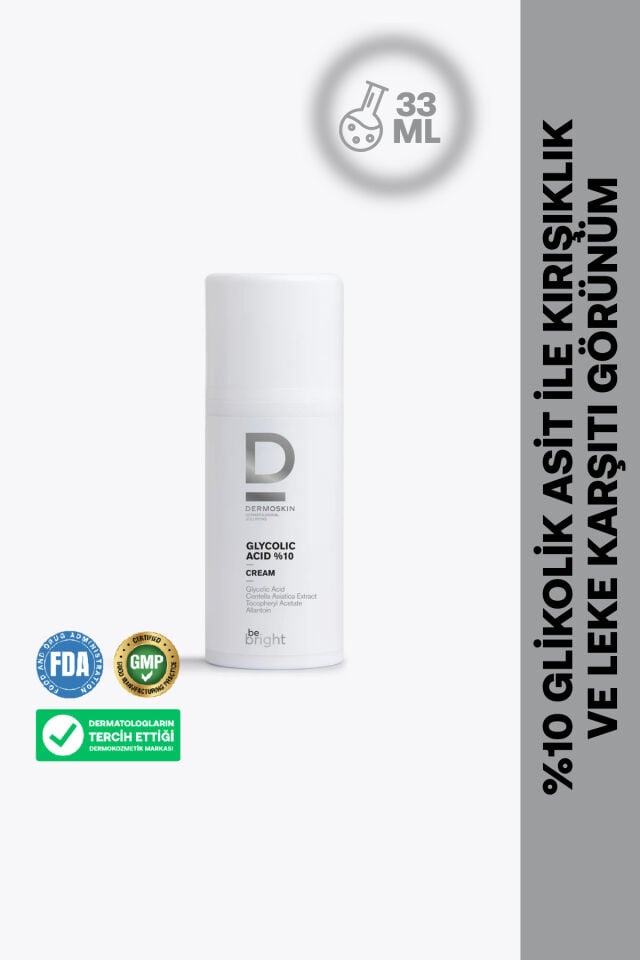 Be Bright AHA & BHA Glikolik Asit & Salisilik Asit Krem | Siyah Nokta | Leke Karşıtı | 33 ml