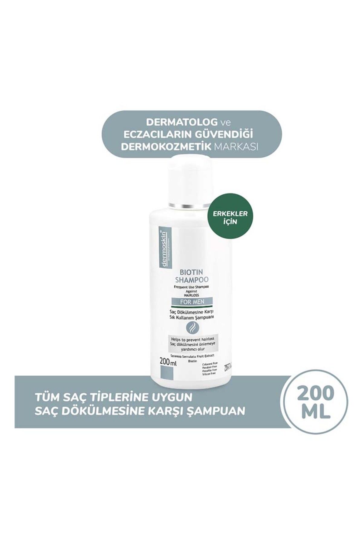 Biotin Şampuan (Erkek) | Saç Dökülmesi Karşıtı Şampuan | Erkek Saç Bakımı | 200 ml