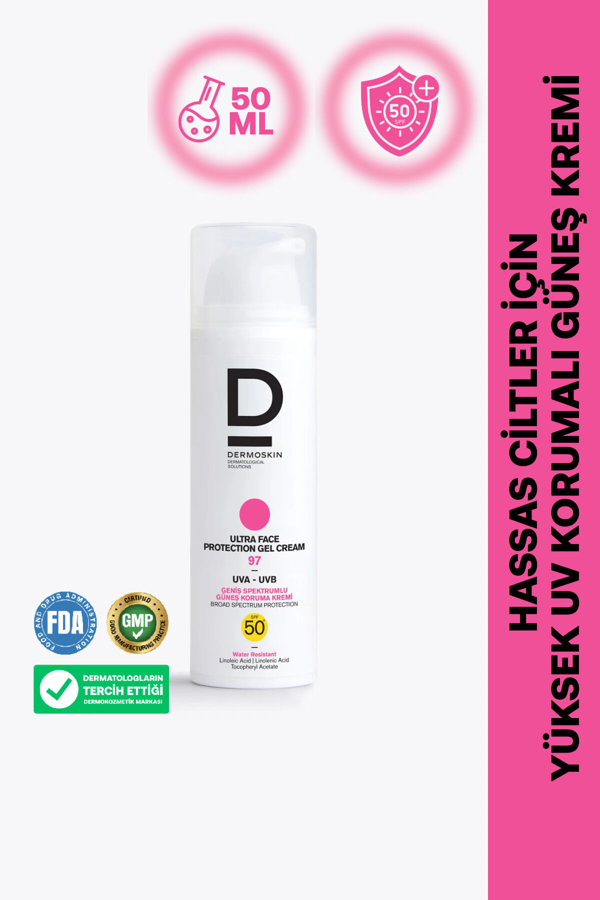 SPF 50+ | UVA - UVB | Geniş Spektrumlu Güneş Koruma Kremi | Broad Spectrum Protection