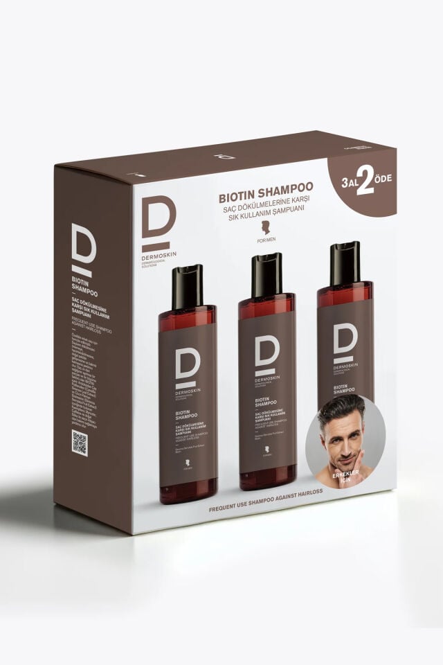 Biotin Şampuan (Erkek) 3 Al 2 Öde | Saç Dökülmesi Karşıtı Şampuan | Erkek Saç Bakımı | 3x200 ml