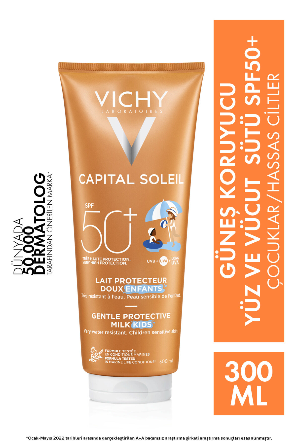Ideal Soleil Spf 50 Çocuklar Için Yüz Ve Vücut Güneş Sütü 300 ml