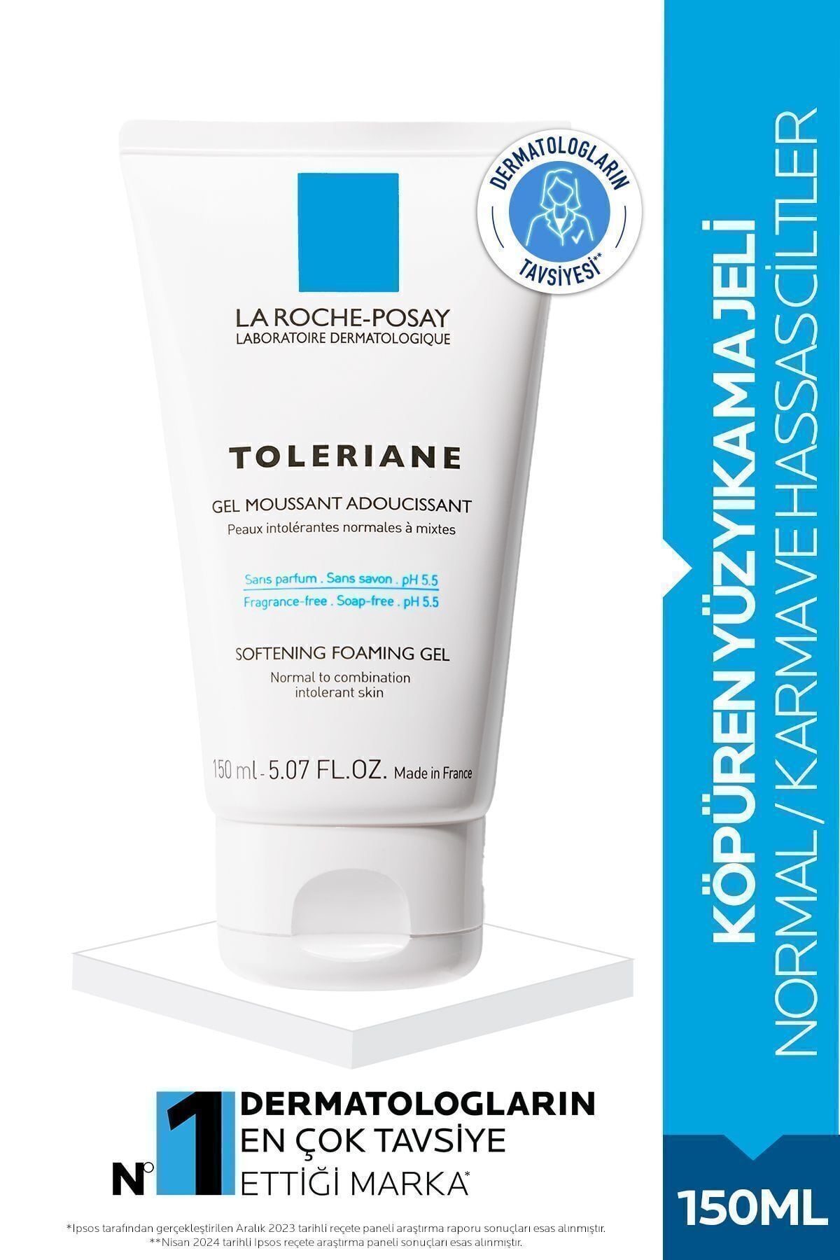 Toleriane Gel Mousse Yüz Temizleme Jeli 150 ml- Normal/Karma ve Hassas Ciltler