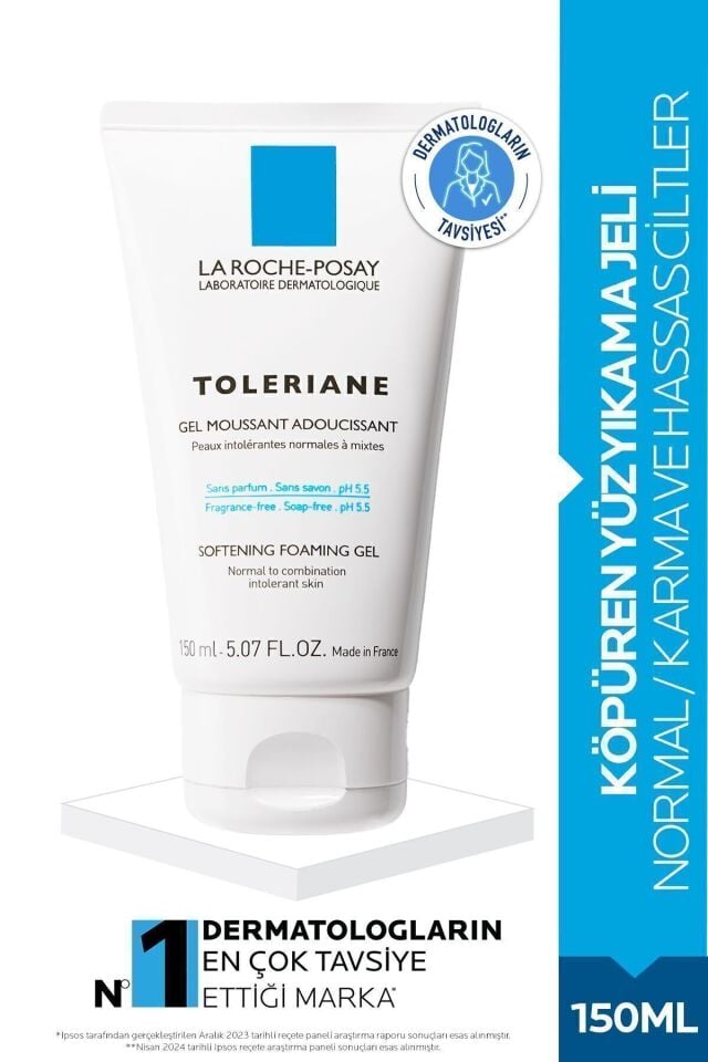 Toleriane Gel Mousse Yüz Temizleme Jeli 150 ml- Normal/Karma ve Hassas Ciltler