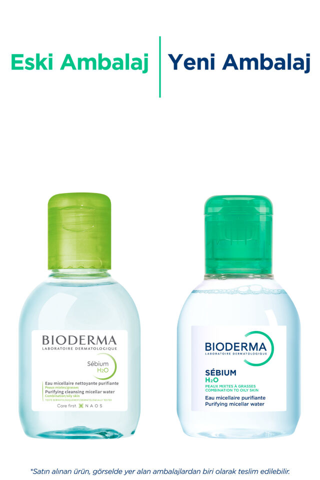 Sebium H2O Karma, Yağlı ve Akne Eğilimli Ciltler için Micellar Makyaj Temizleme Suyu 100 ml