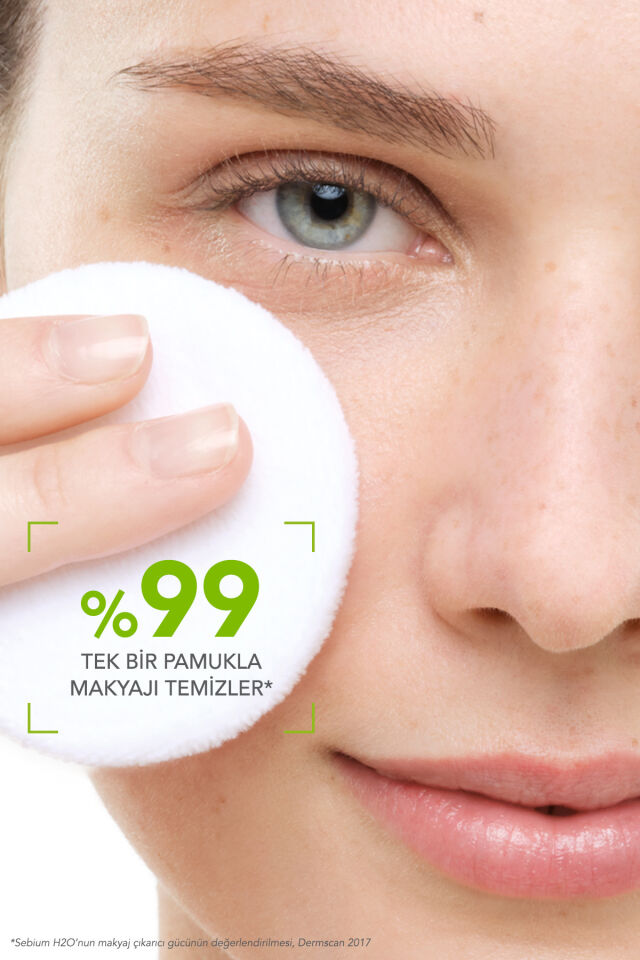 Sebium H2O Karma, Yağlı ve Akne Eğilimli Ciltler için Micellar Makyaj Temizleme Suyu 100 ml