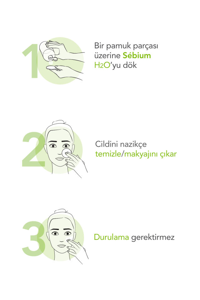 Sebium H2O Karma, Yağlı ve Akne Eğilimli Ciltler için Micellar Makyaj Temizleme Suyu 100 ml
