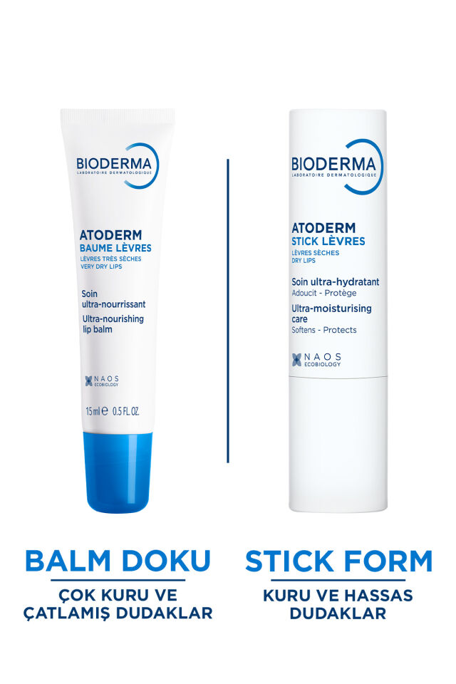 Atoderm Lip Stick Kuru ve Hassas Dudaklar Shea Yağı İçeren Besleyici Nemlendirici Dudak Kremi 4 gr