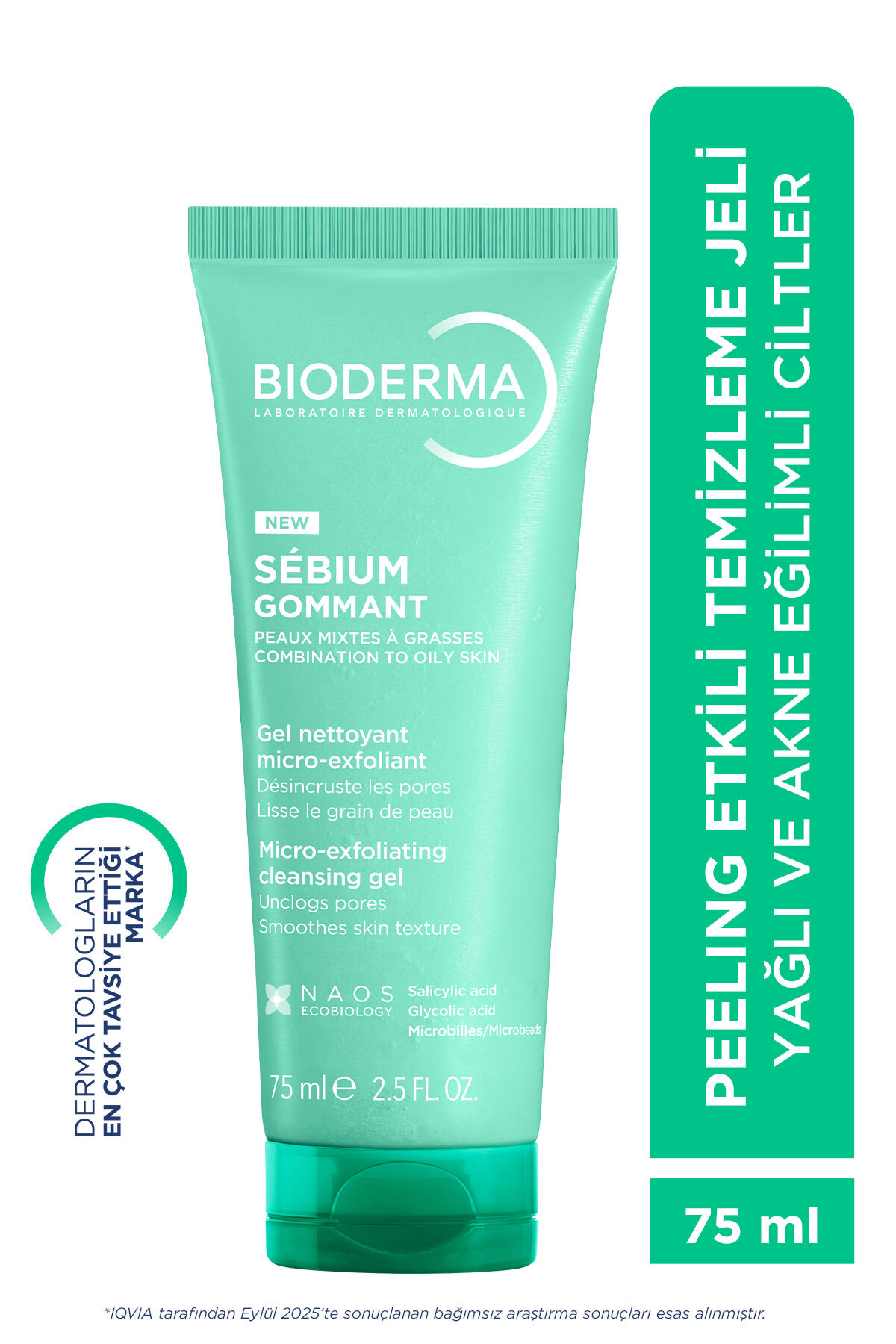 Sebium Exfoliating Gel Salisilik Asit, Siyah Nokta, Gözenek Karşıtı Peeling Temizleme Jeli 75ml