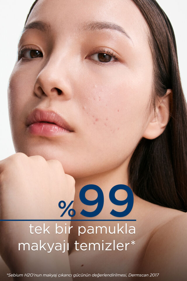 Sebium H2O Karma, Yağlı ve Akne Eğilimli Ciltler için Micellar Makyaj Temizleme Suyu 250 ml